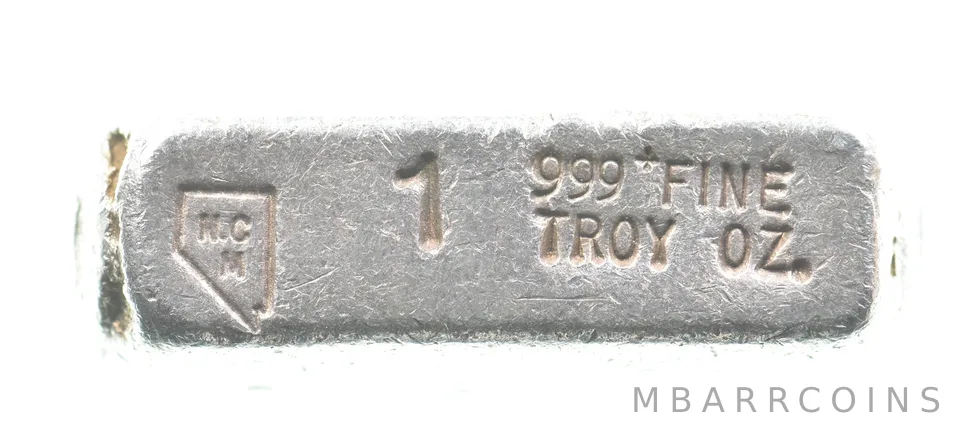 1 Troy Oz Silver Bar NCM Nevada Coin Mart Pour Vintage Bar *3912