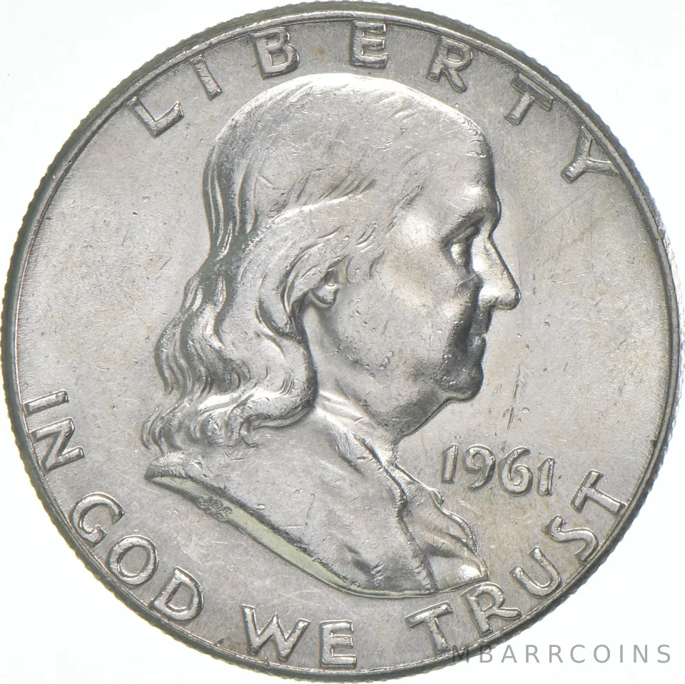 1961 Franklin Half Dollar AU 90% Silver