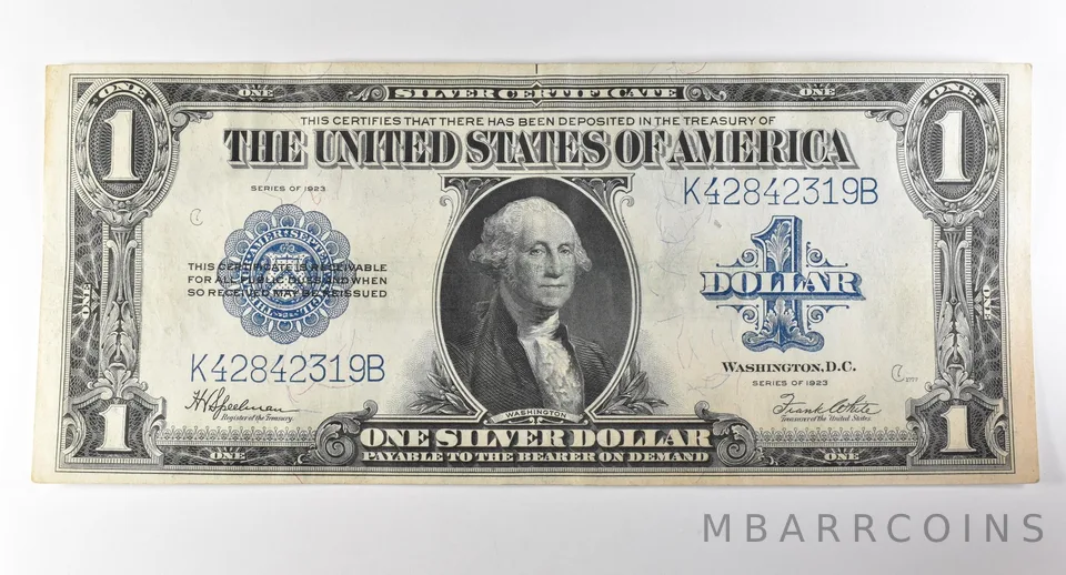 1923 $1 Silver Certificate Large Note Blue Seal *2950