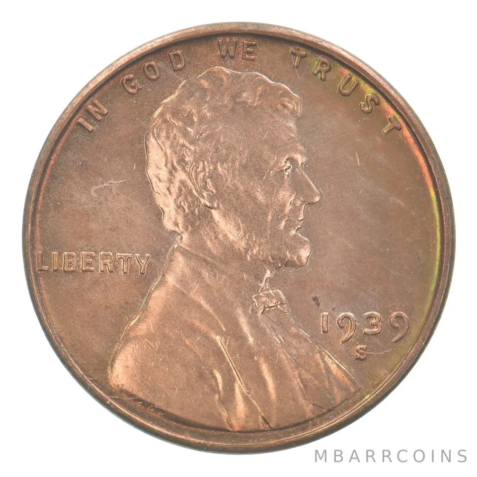 1939-S Lincoln Wheat Cent Beautiful Tone *4190