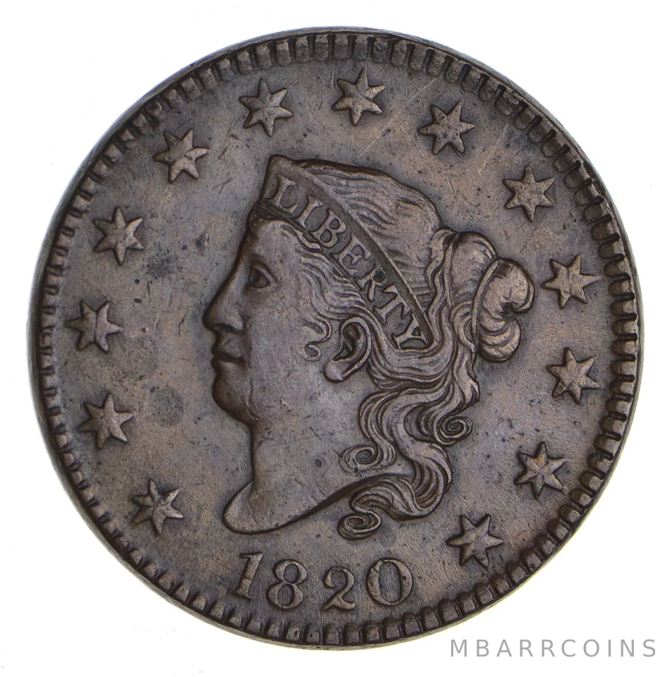 1820 Matron Head Large Cent - N-10 Large Date - Sharp *9919