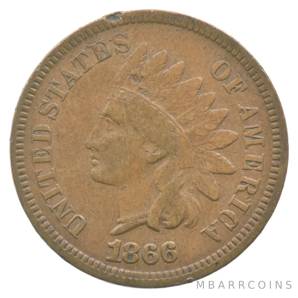 1866 Indian Head Cent a8335