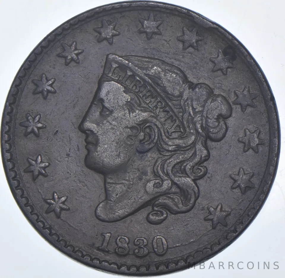 1830 Matron Head Large Cent - N4 a7645