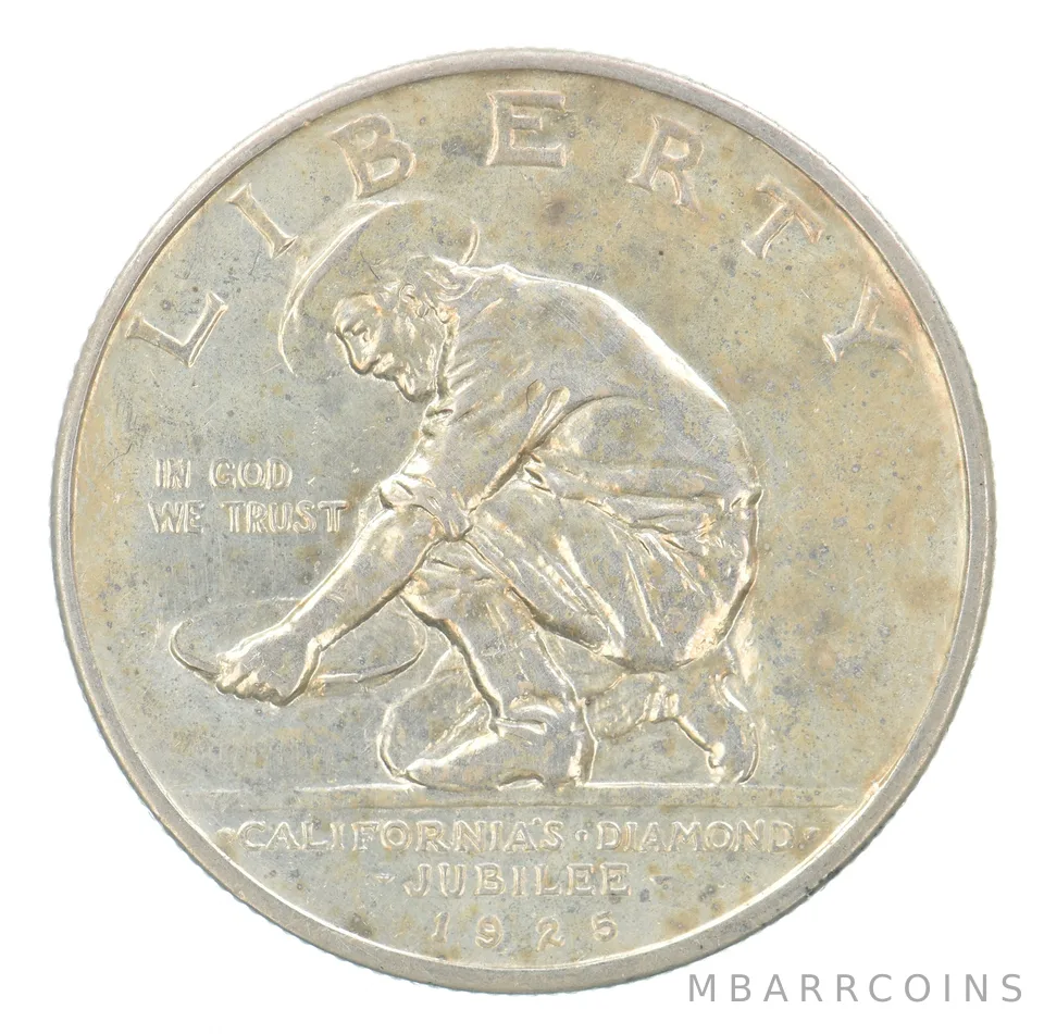 1925-S California Diamond Jubilee Commemorative Half Dollar Beautiful Tone *0699