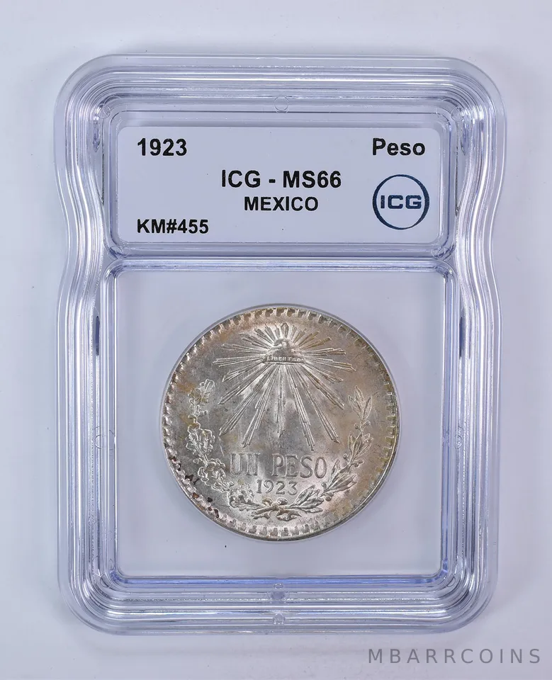 1923 Mexico Peso KM#455 MS66 ICG