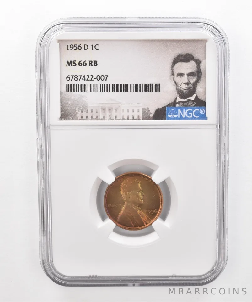1956-D Lincoln Wheat Cent MS66 RB NGC Beautiful Tone *2975