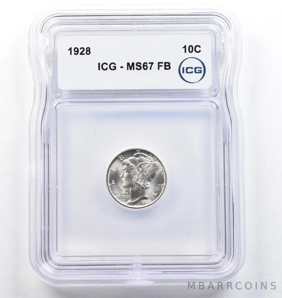 1928 Mercury Dime MS67 FB ICG *0716