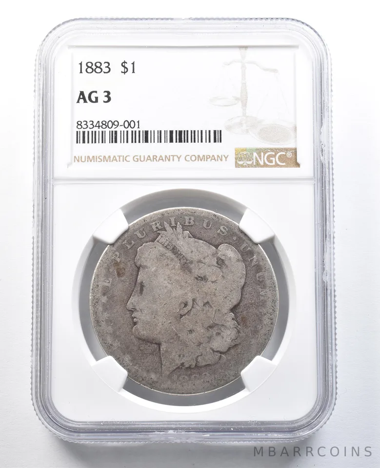 1883 Morgan Silver Dollar AG3 NGC Lowball *8255