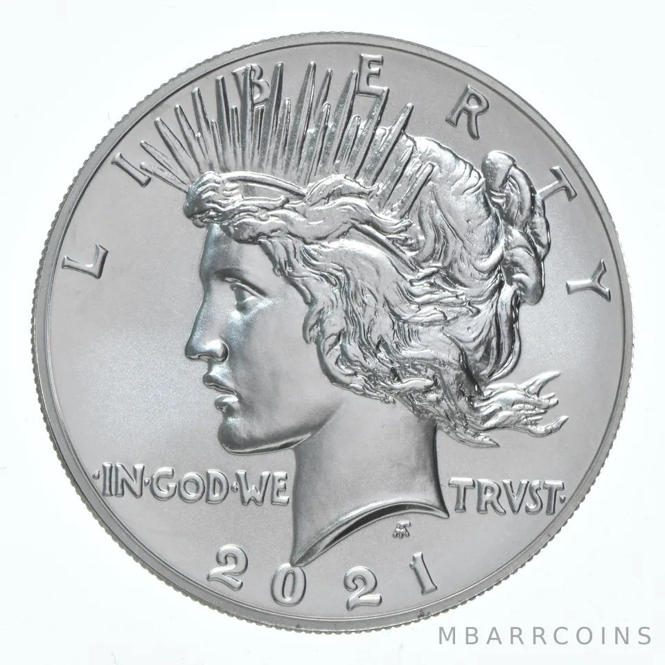 2021 Peace Silver Dollar Unc .999 Silver