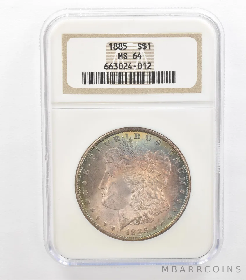 1885 Morgan Silver Dollar MS64 NGC Beautiful Tone *3684