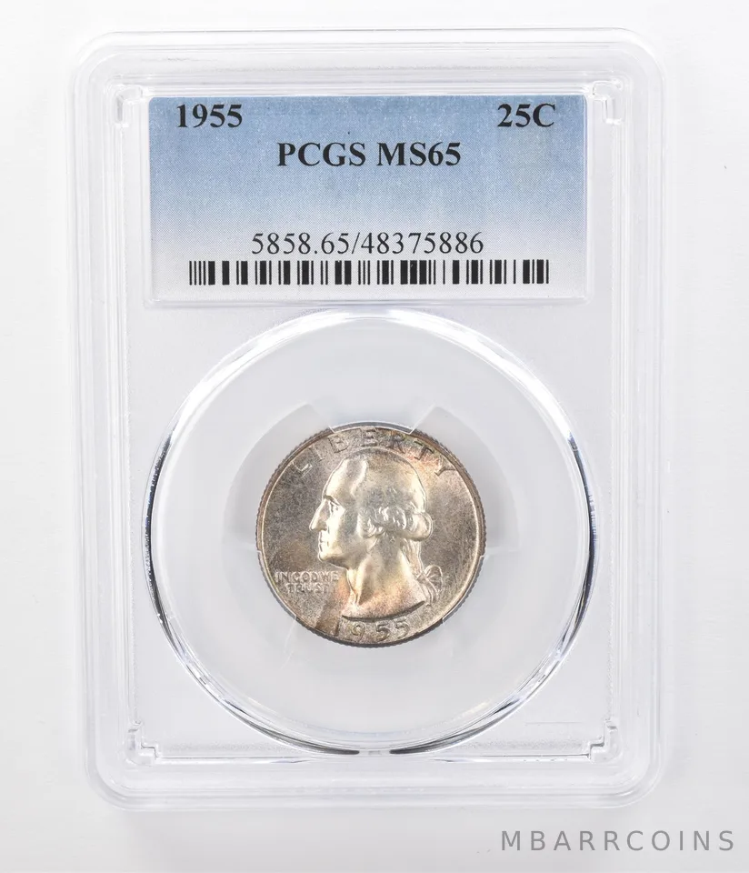 1955 Washington Quarter MS65 PCGS Beautifully Toned *7291
