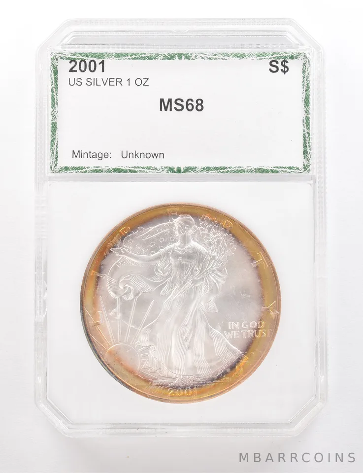 2001 American Silver Eagle Beautiful Tone *3354
