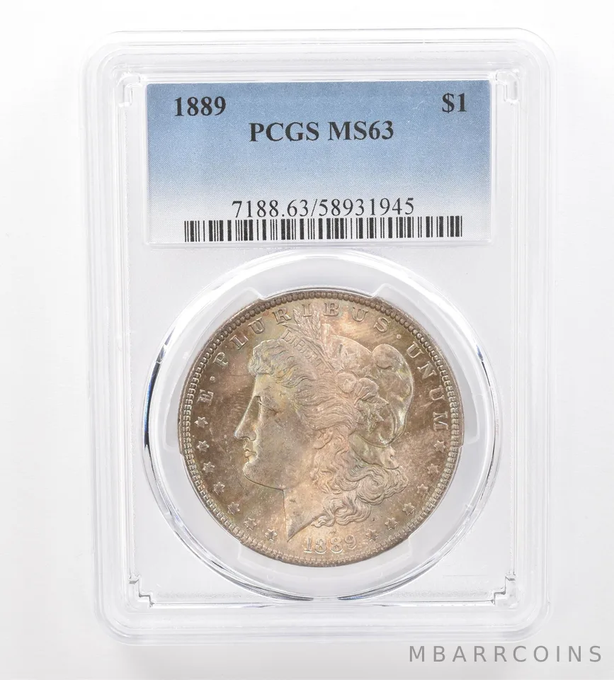 1889 Morgan Silver Dollar MS63 PCGS Beautiful Tone *0214