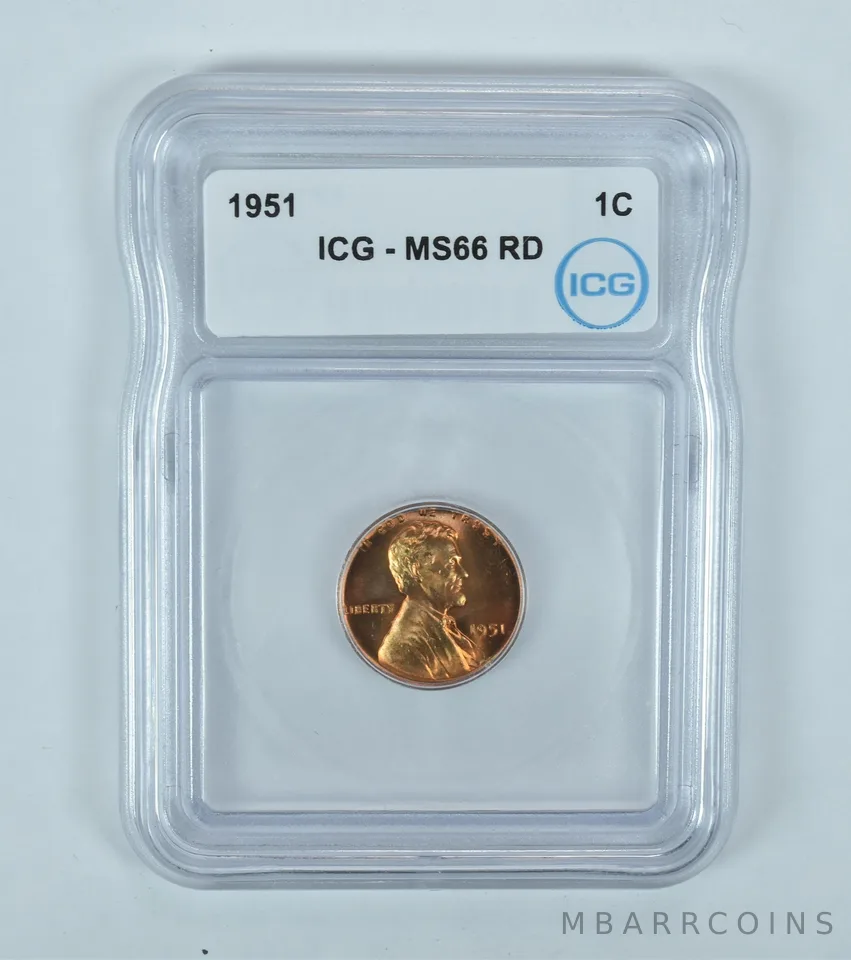 1951 Lincoln Wheat Cent MS66 RD ICG