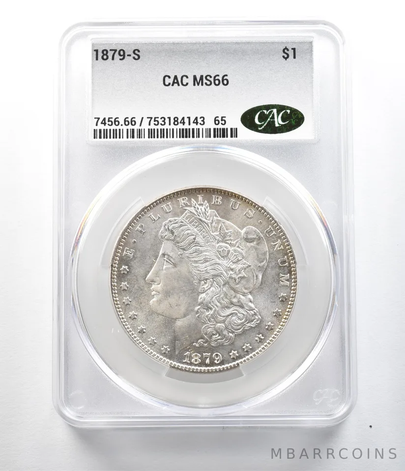 1879-S Morgan Silver Dollar MS66 CAC CACg *0860