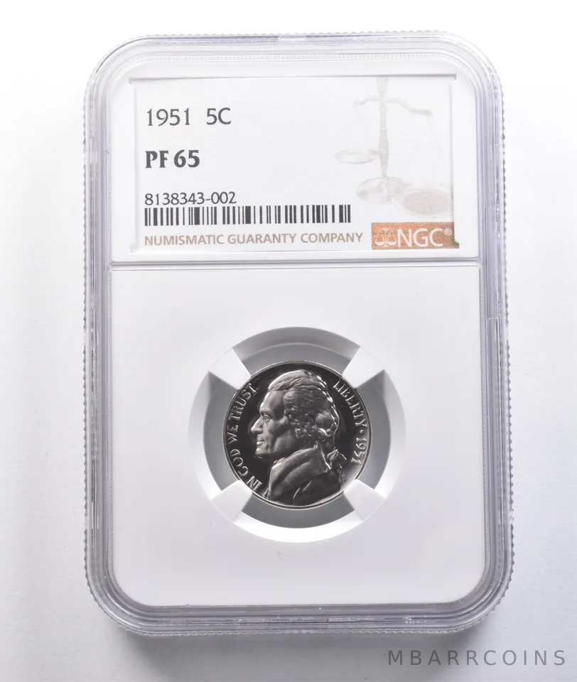 1951 Jefferson Nickel PF65 NGC FS-101 DDO Double Die Obverse *6938
