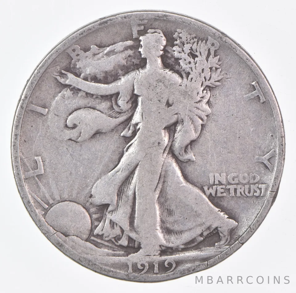 1919-P Walking Liberty Half Dollar CIRC G+ 90% Silver