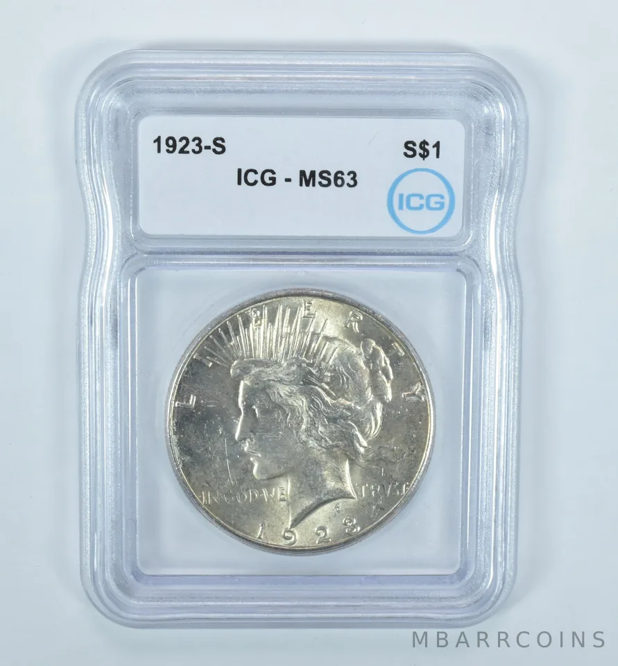 1923-S Peace Silver Dollar MS63 ICG