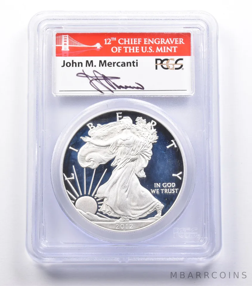 PR70 2012-S American Silver Eagle 75th SF Mint Set FS Mercanti Sign PCGS a5345