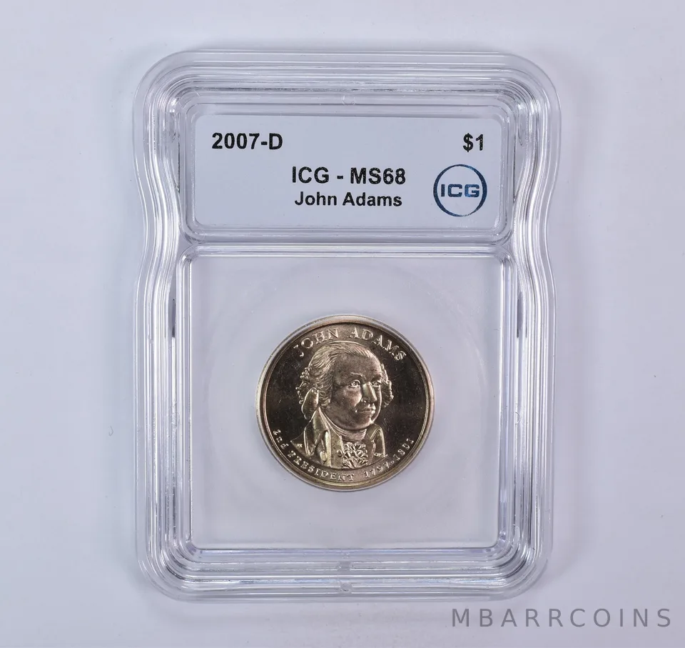 2007-D Presidential $1 John Adams SMS MS68 ICG