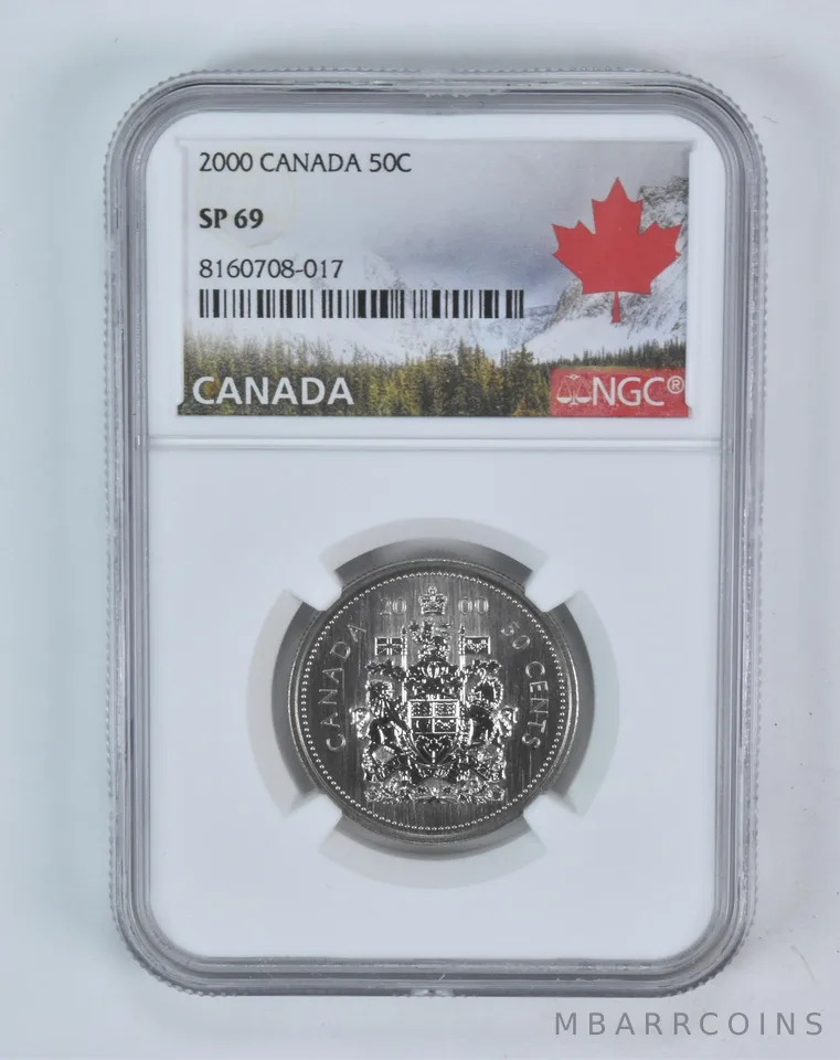 2000 Canada 50 Cent Coat Of Arms SP69 NGC Canada Label
