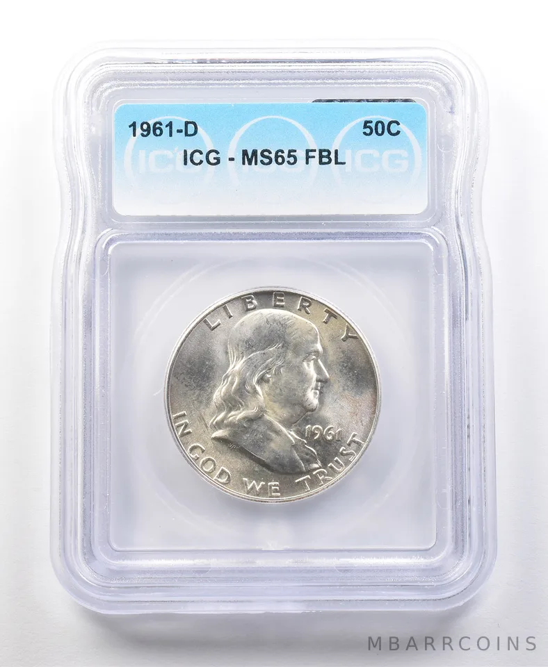 1961-D Franklin Half Dollar MS65 FBL ICG *0084