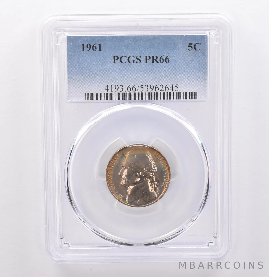 1961 Jefferson Nickel PR66 PCGS Beautiful Tone *9262