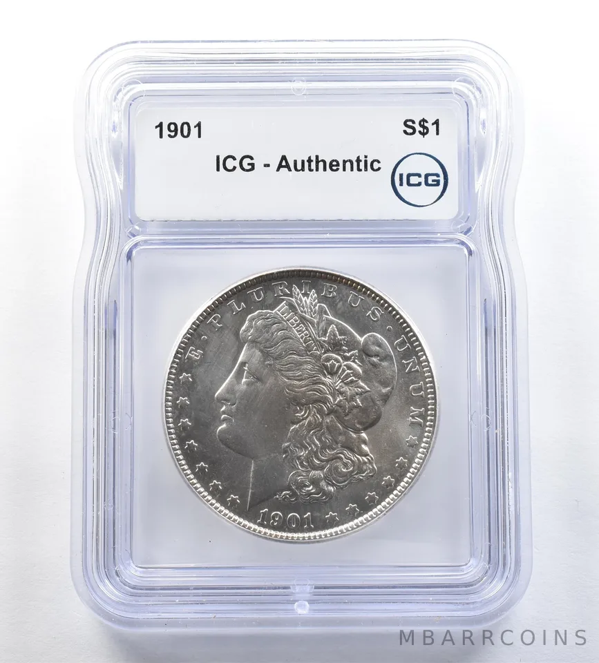 1901 Morgan Silver Dollar Authentic ICG *0239