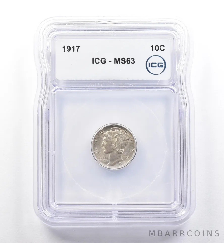 1917 Mercury Dime MS63 ICG *0302