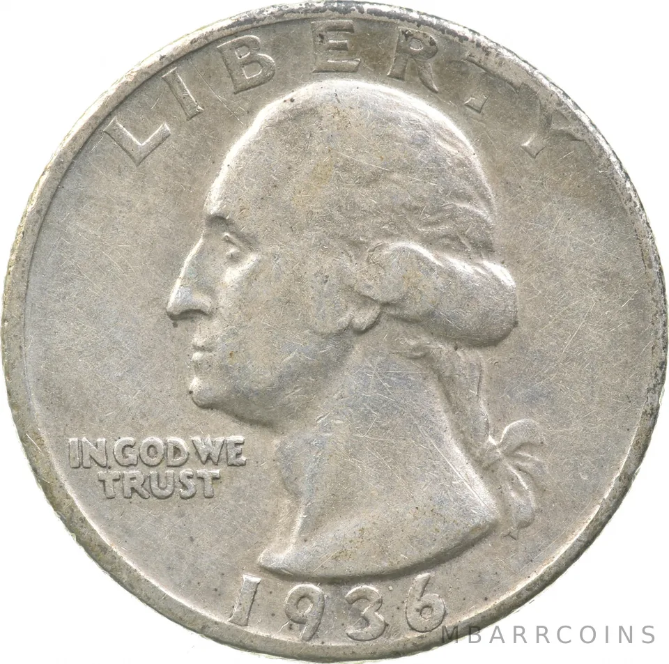 1936-D Washington Quarter a9258