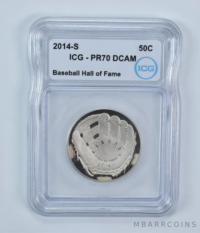 2014-S Baseball Hall Of Fame Commemorative Half Dollar PR70 DCAM ICG