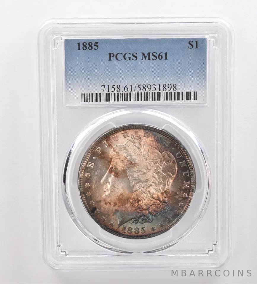 1885 Morgan Silver Dollar MS61 PCGS Beautiful Tone *3214