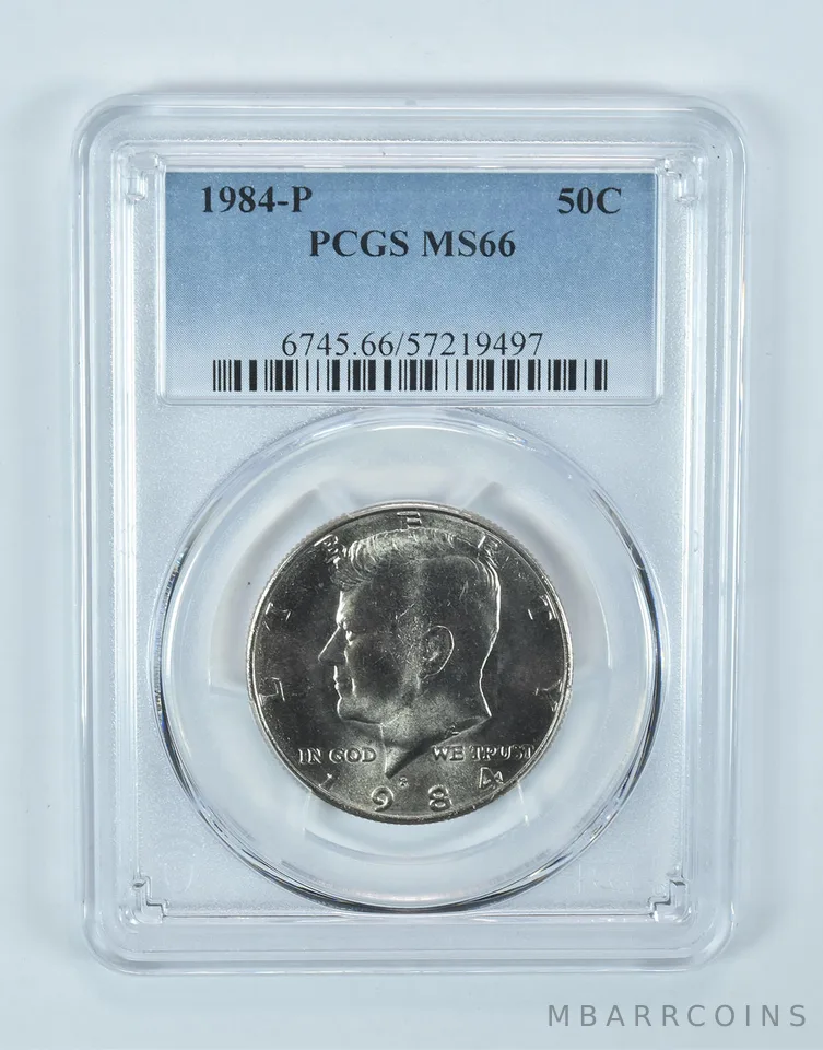 1984-P Kennedy Half Dollar MS66 PCGS Blue Label
