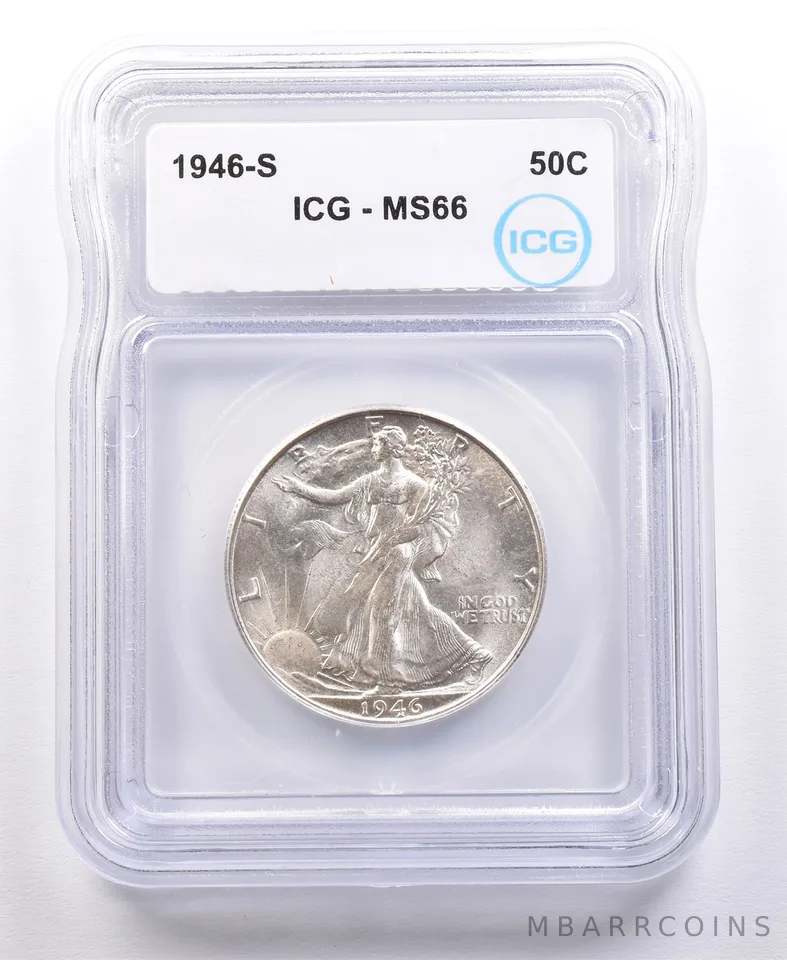 1946-S Walking Liberty Half Dollar MS66 ICG *4665