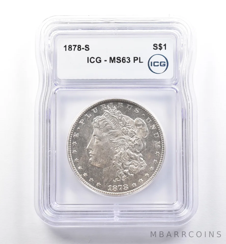1878-S Morgan Silver Dollar MS63 PL ICG *0307