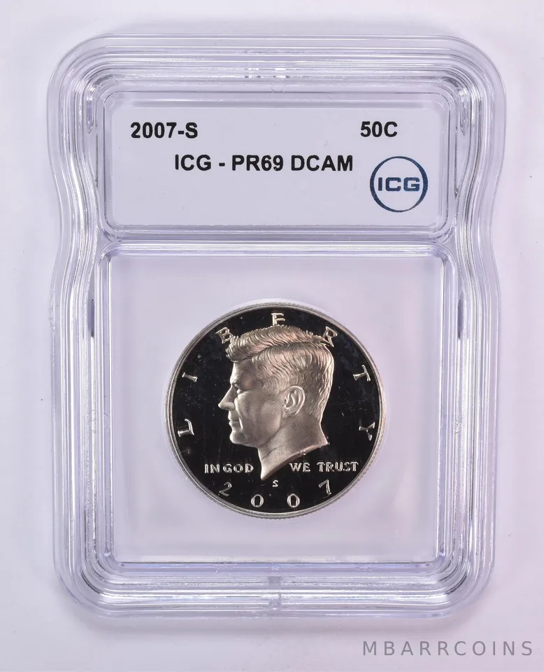 2007-S Kennedy Half Dollar PR69 DCAM ICG