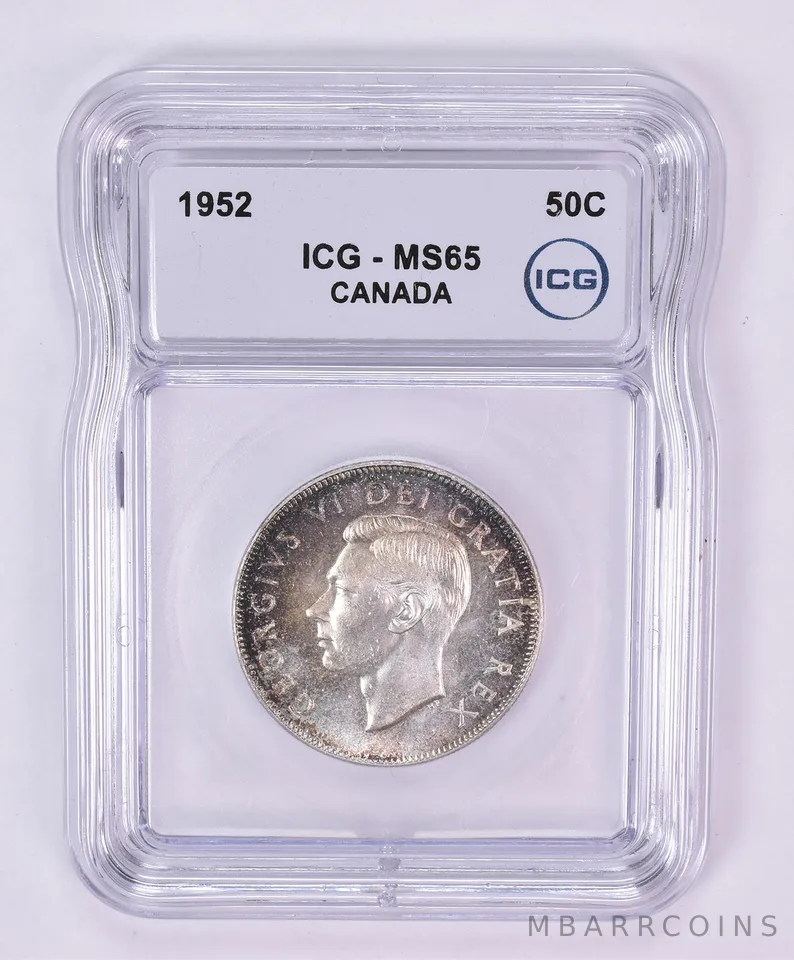 1952 Canada 50 Cents MS65 ICG Beautiful Tone *1184