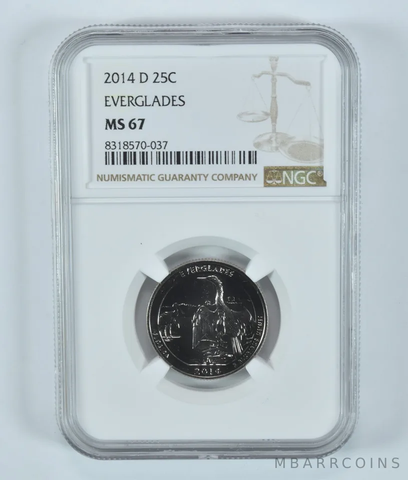 2014-D Washington Quarter Everglades America The Beautiful MS67 NGC