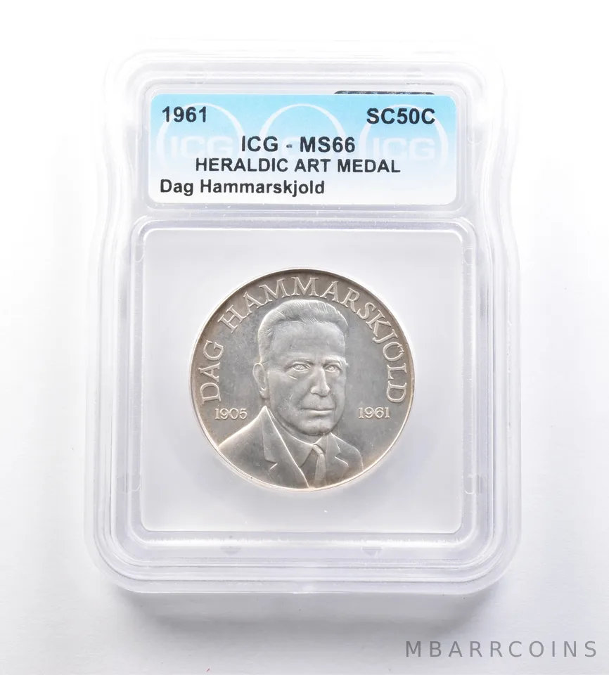 1961 So-Called Half Dollar Dag Hammarskjold MS66 ICG *7132