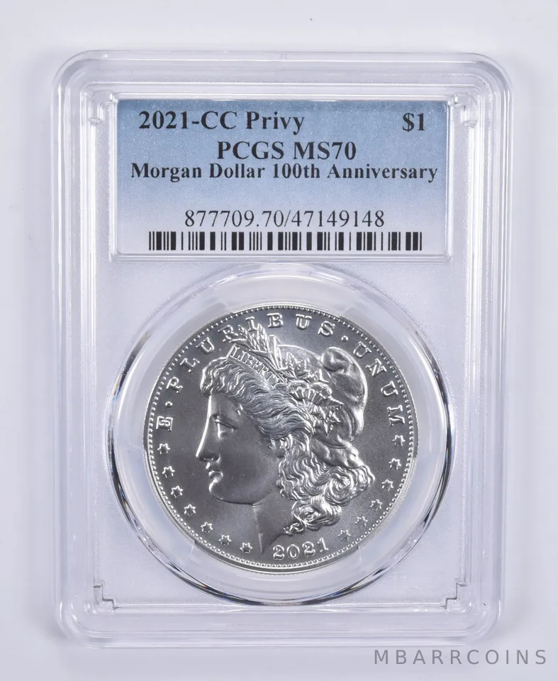 2021-CC Privy Morgan Silver Dollar 100th Anniversary MS70 PCGS