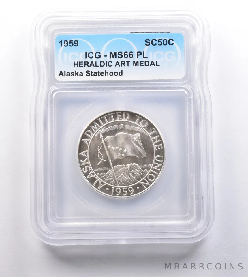 1959 So Called Half Dollar Alaska Statehood MS66 PL ICG