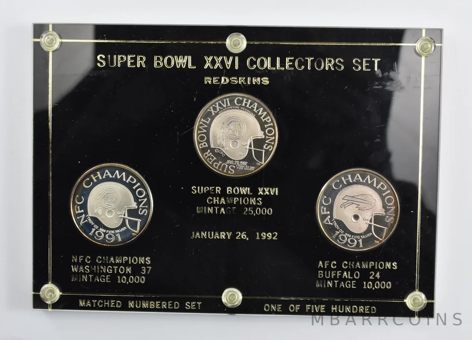 1992 Commanders Super Bowl XXVI Champions Collectors Set *1074