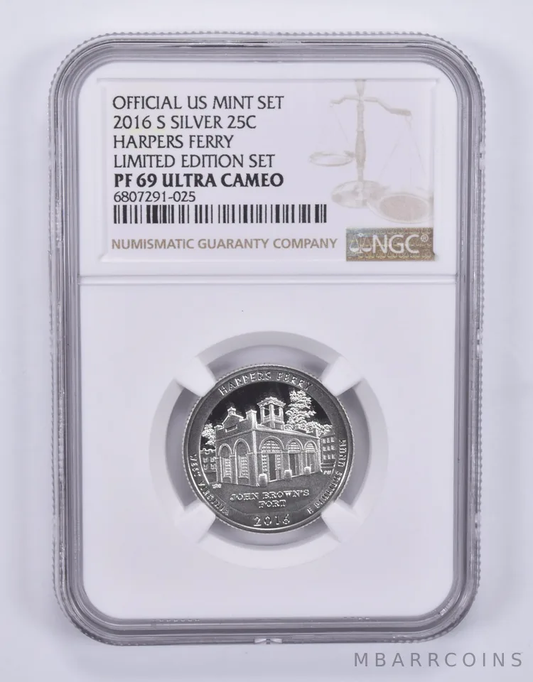 2016-S Quarter Silver Harpers Ferry Limited Edition Set PF69 UCAM NGC