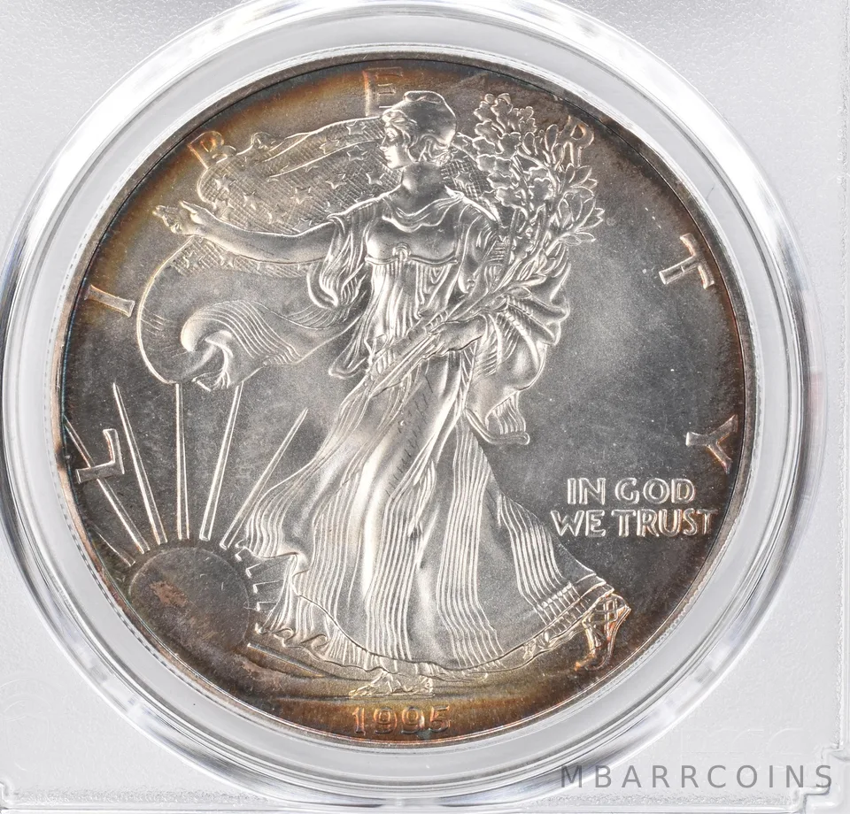 1995 American Silver Eagle MS68 PCGS Beautiful Tone *1270