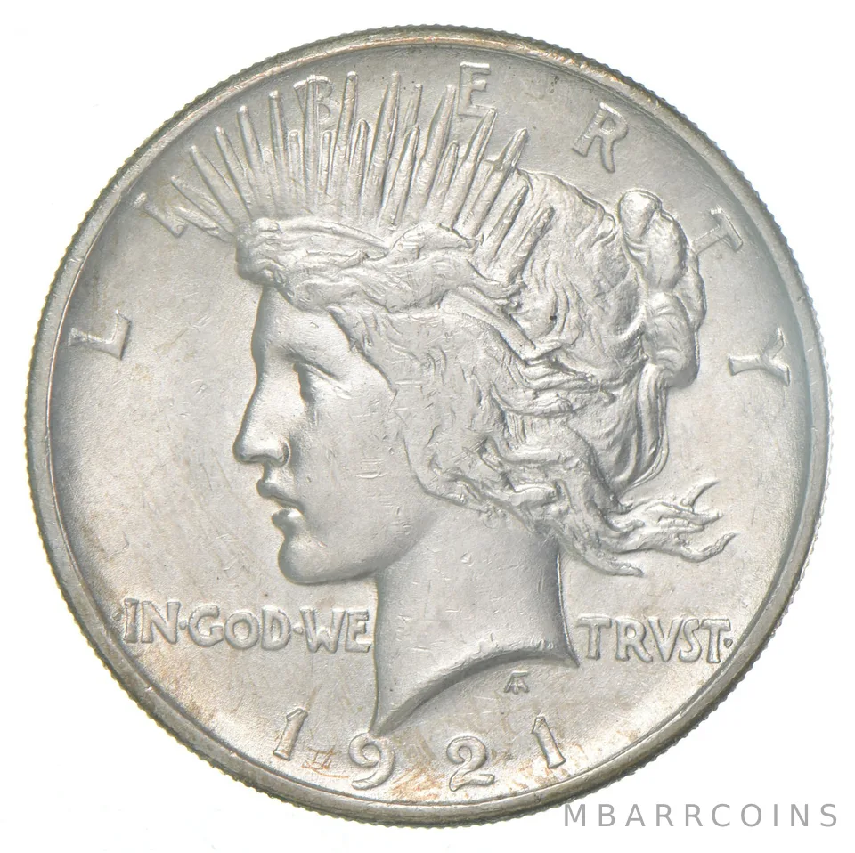 1921 Peace Silver Dollar a9558