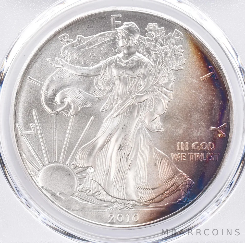 2010 American Silver Eagle MS67 PCGS Beautiful Tone *1334