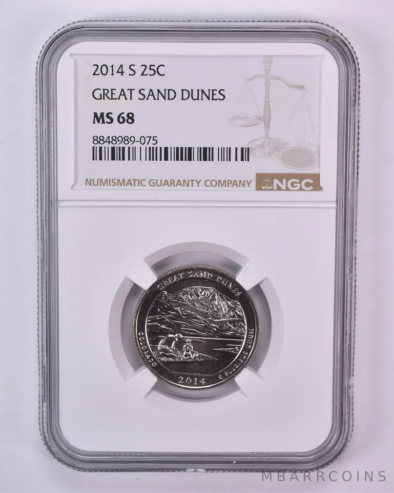 2014-S Washington Quarter ATB Great Sand Dunes MS68 NGC