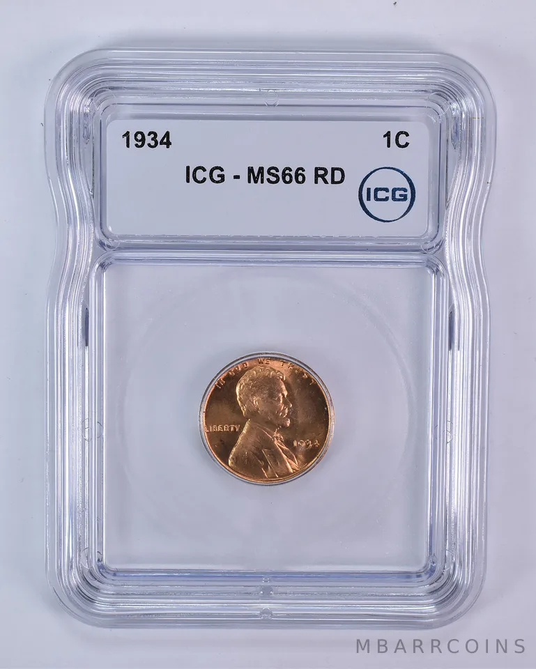 1934 Lincoln Wheat Cent MS66 RD ICG