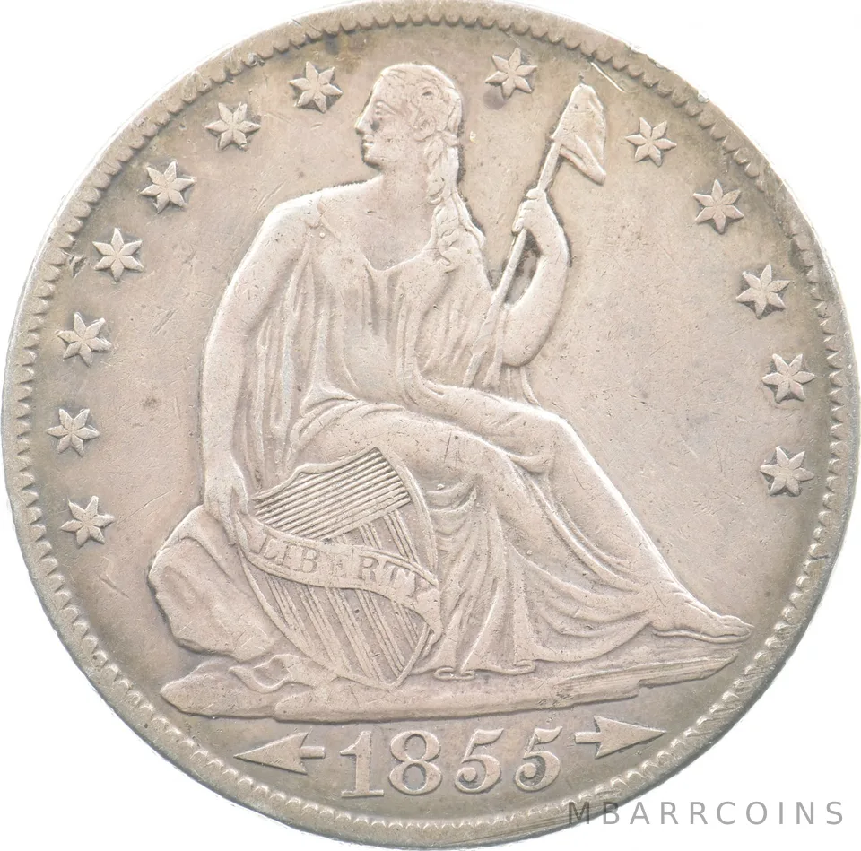1855-O Seated Liberty Half Dollar Arrows *7893