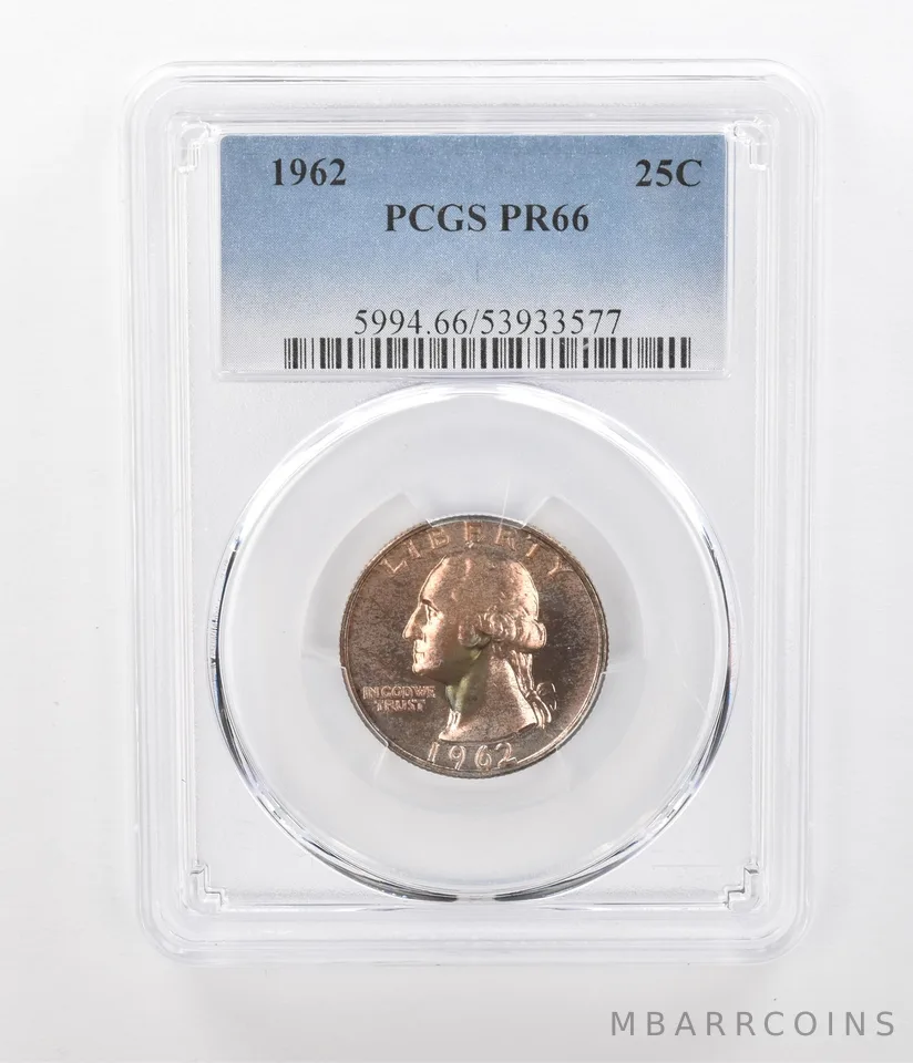 1962 Washington Quarter PR66 PCGS Beautiful Tone a1088
